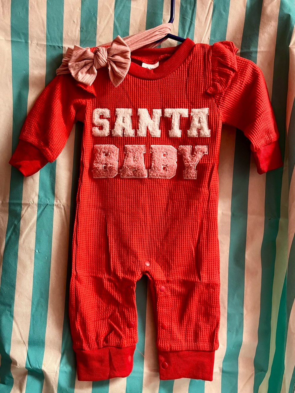 Santa Baby Red Knit One-Piece for Kids NWOT